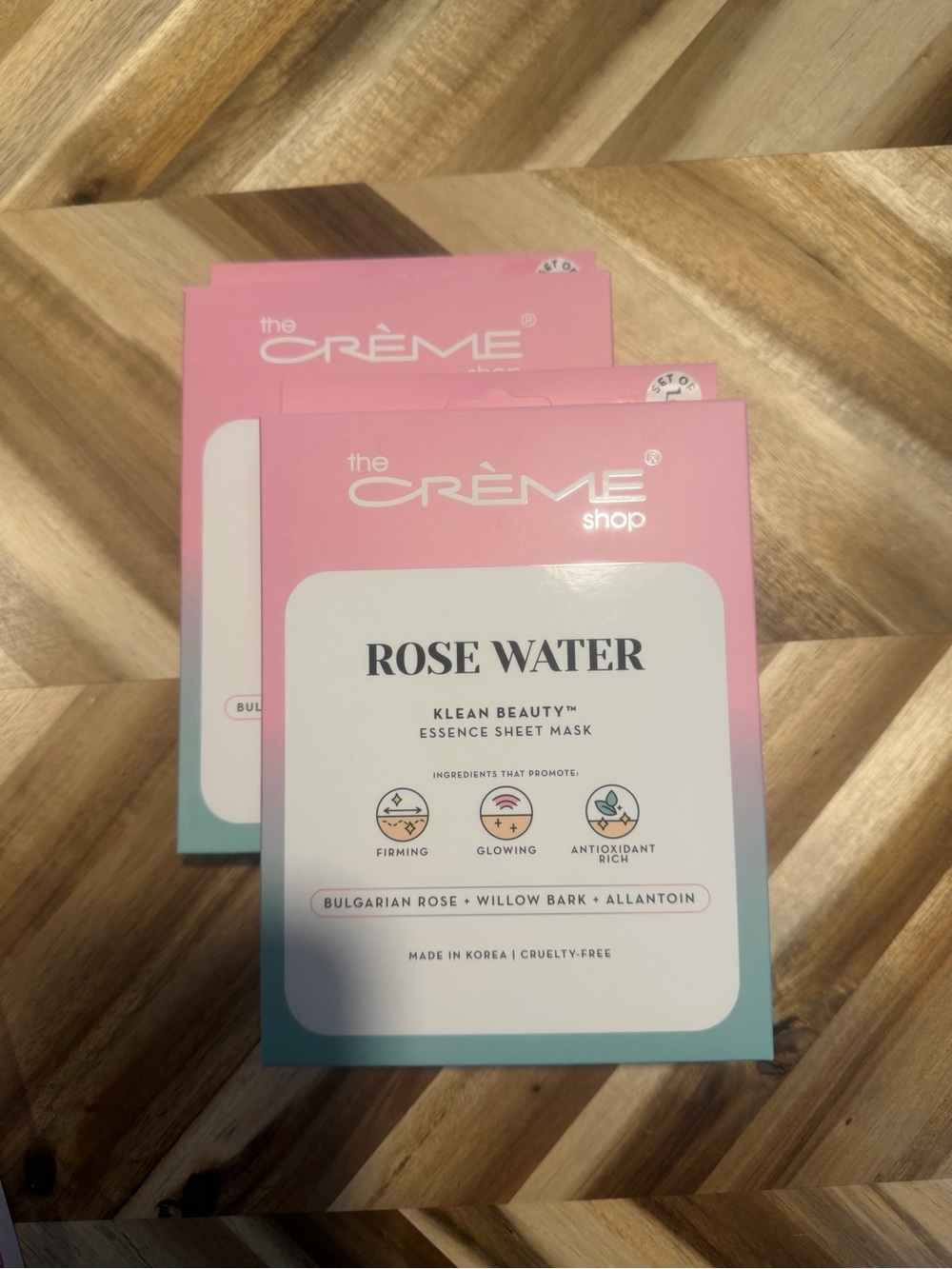 The Crème Shop Rose Water Essence Sheet Mask - Pink
